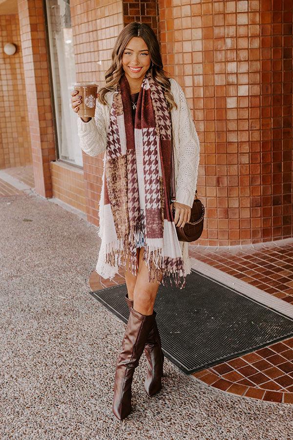 Impressions Falls First Chill Scarf In Chestnut