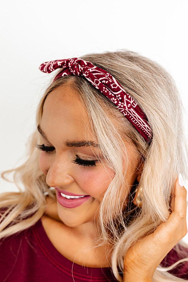 Impressions Fan Zone Paisley Headband In Maroon
