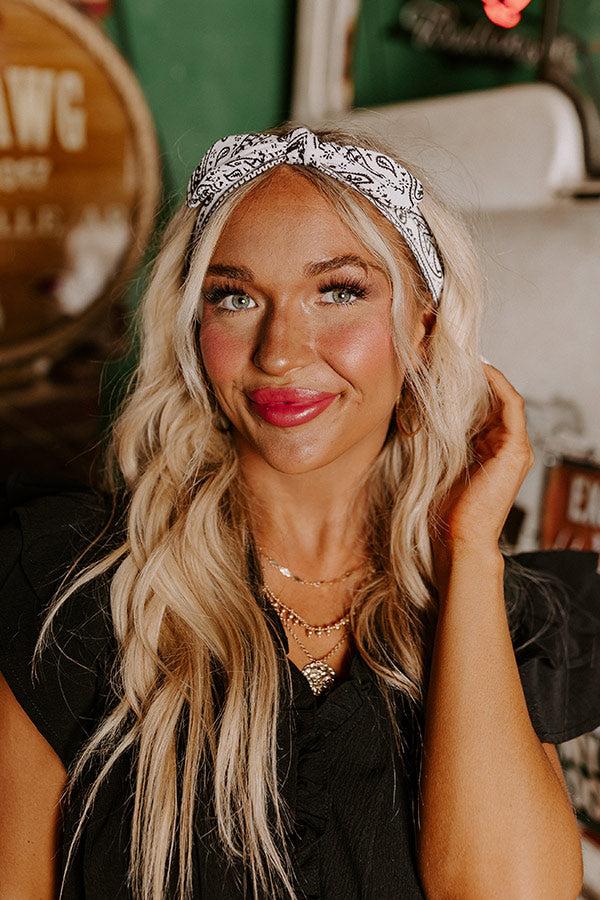 Impressions Fan Zone Paisley Headband In White