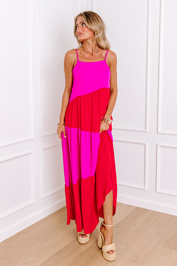 Impressions Fashion Diary Color Block Maxi Dress