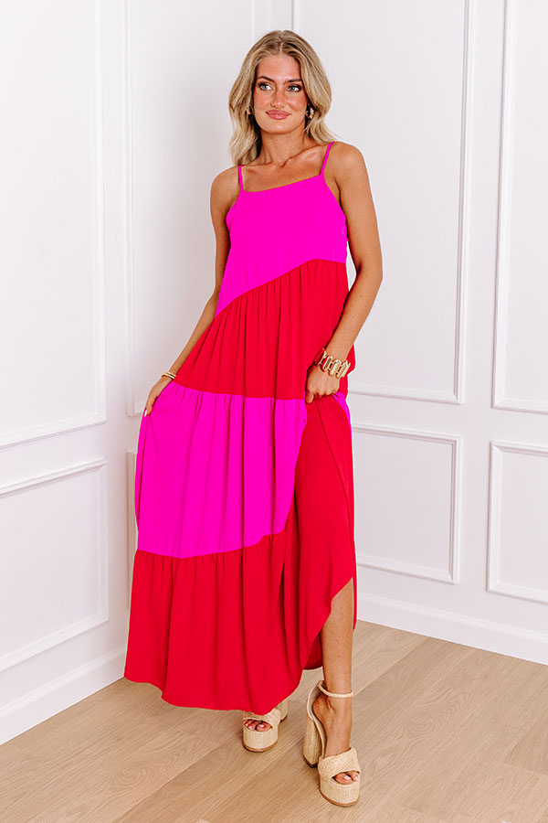 Impressions Fashion Diary Color Block Maxi Dress
