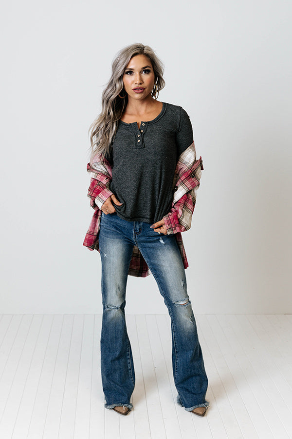 Impressions Fast Lane Top In Charcoal