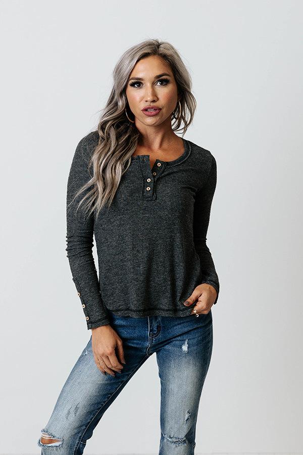 Impressions Fast Lane Top In Charcoal