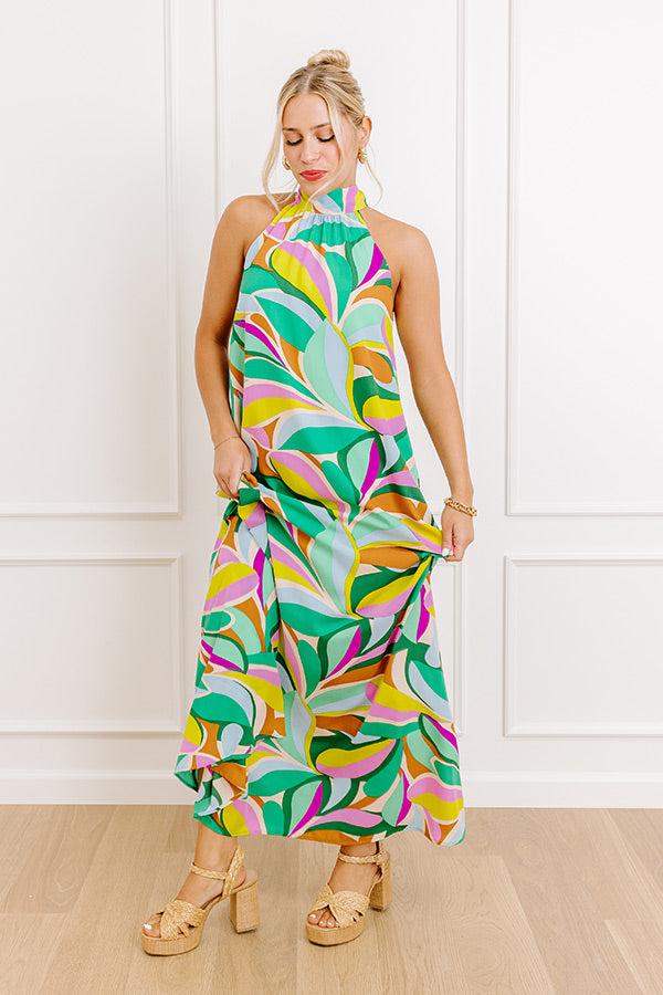 Impressions Feel The Groove Maxi Dress in Green