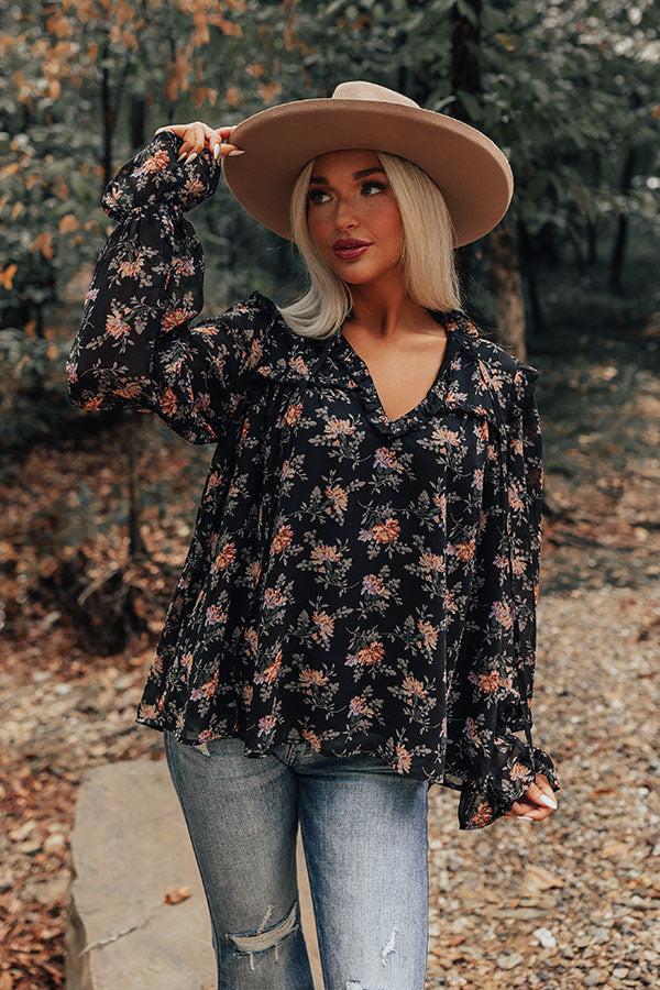 Impressions Feel The Romance Floral Shift Top