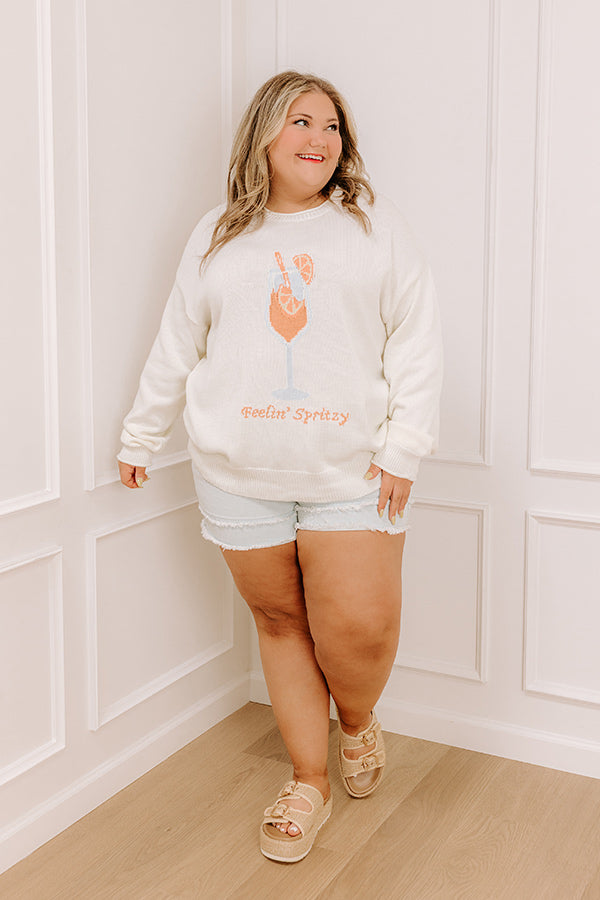 Impressions Feelin' Spritzy Knit Sweater Curves