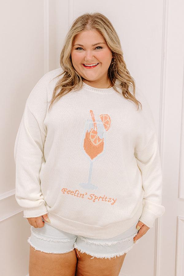 Impressions Feelin' Spritzy Knit Sweater Curves