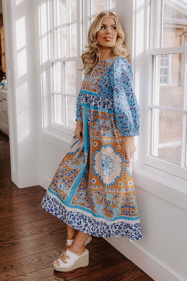 Impressions Feeling Boho Floral Midi Dress