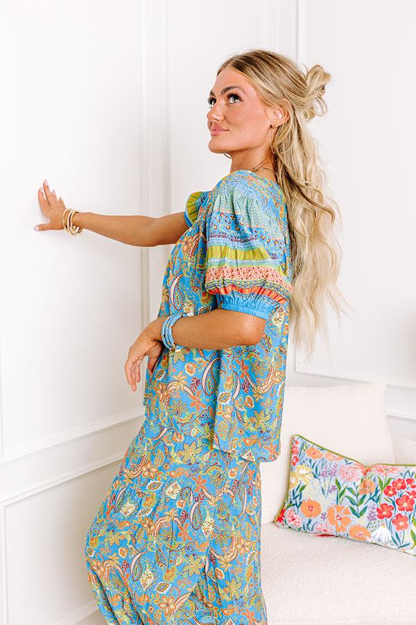 Impressions Feeling Boho Floral Shift Top