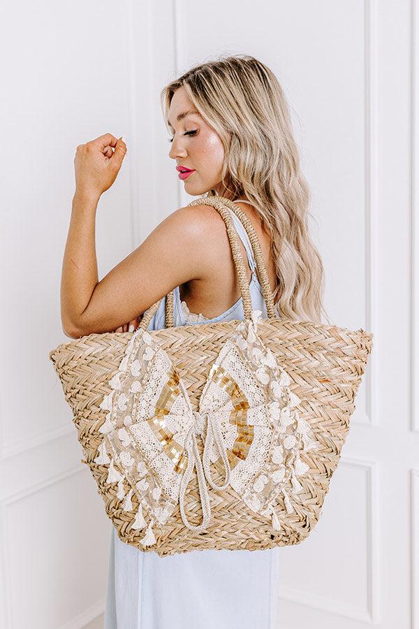 Impressions Feeling Boho Straw Woven Tote