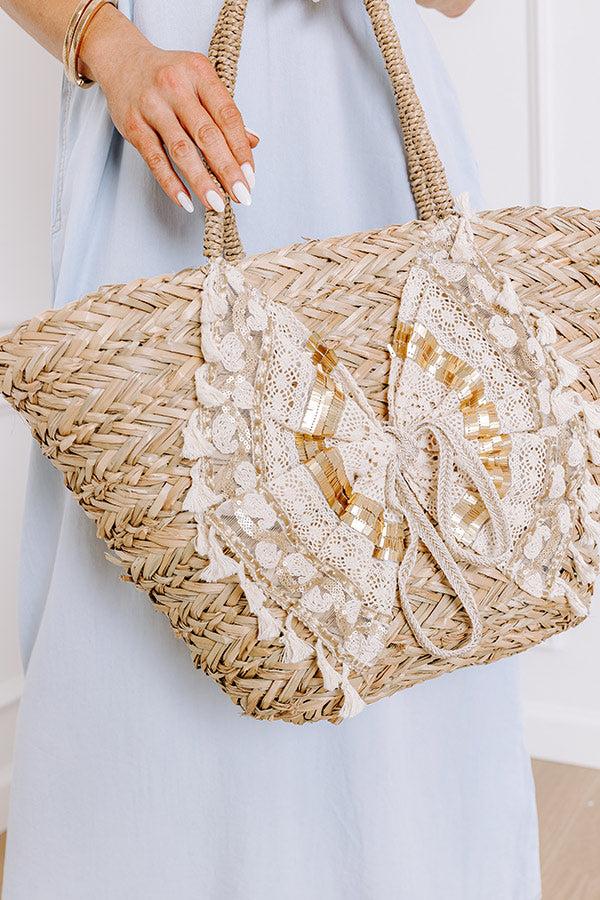 Impressions Feeling Boho Straw Woven Tote