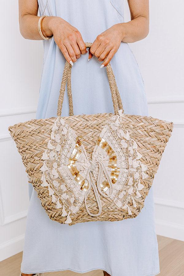 Impressions Feeling Boho Straw Woven Tote