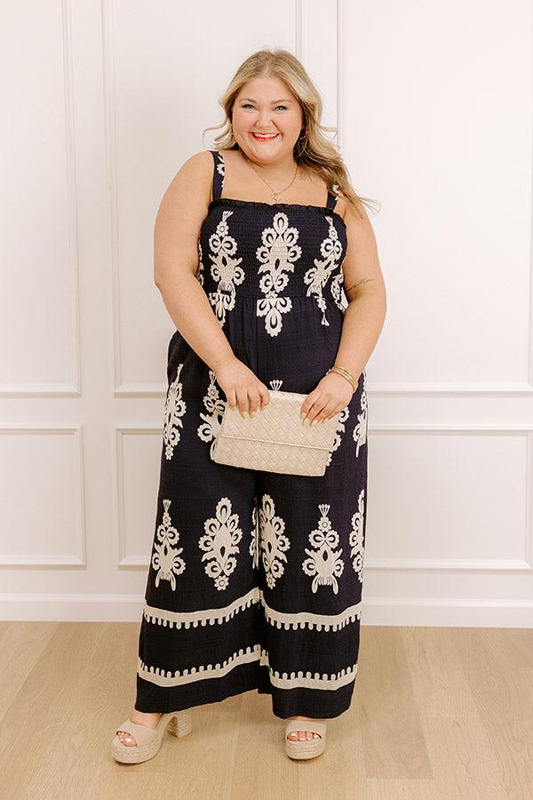 Impressions Feeling Boho Wide Leg Jumpsuit Curves