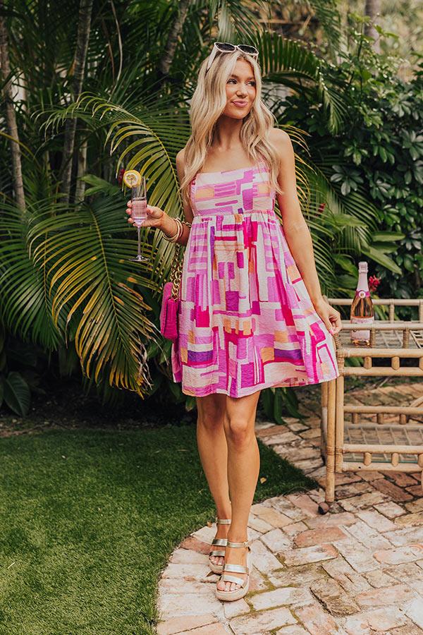 Impressions Feeling Butterflies Romper In Hot Pink