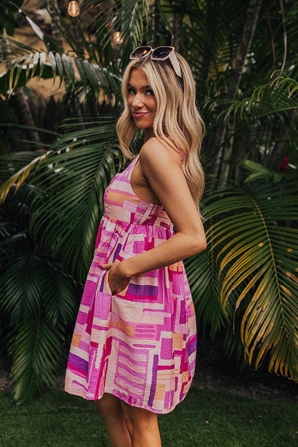 Impressions Feeling Butterflies Romper In Hot Pink