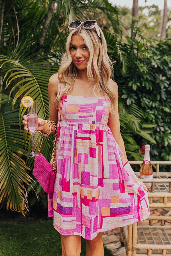 Impressions Feeling Butterflies Romper in Hot Pink