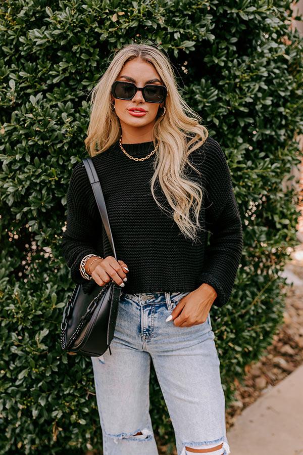 Impressions Feeling Cozy Knit Sweater In Black