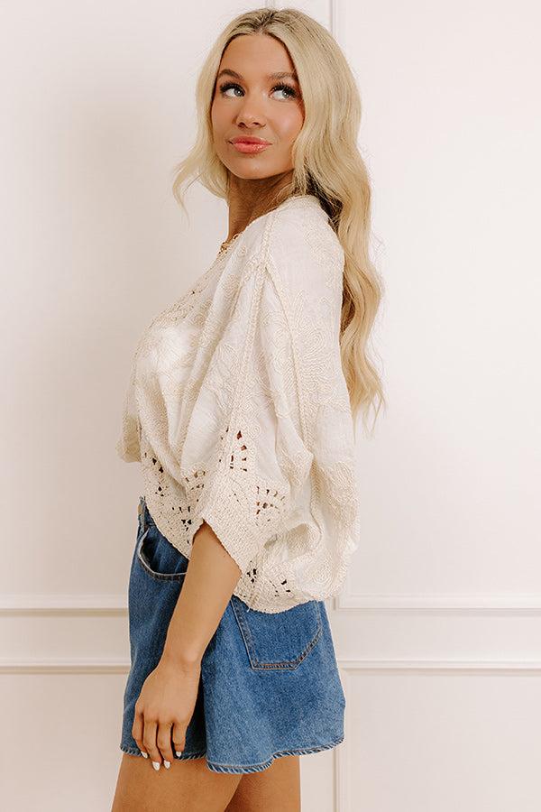 Impressions Feeling Dreamy Crochet Button Up