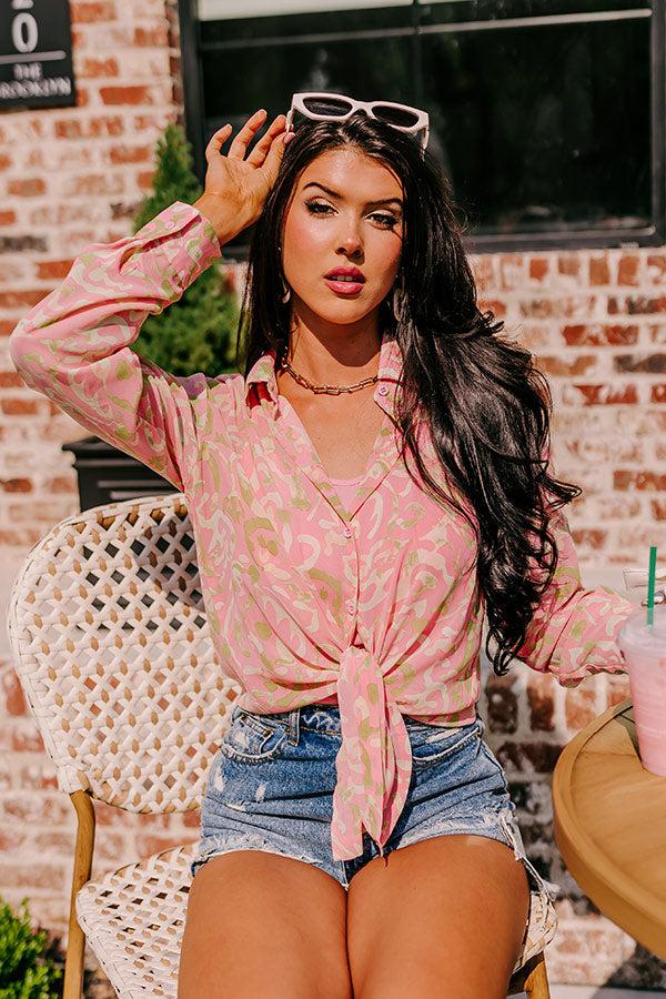 Impressions Feeling Elite Chiffon Button Up