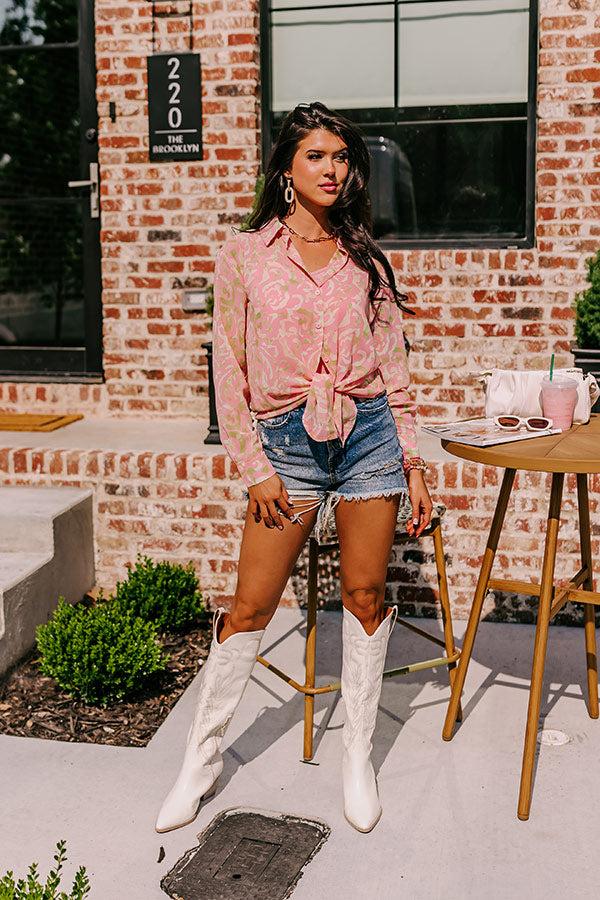 Impressions Feeling Elite Chiffon Button Up