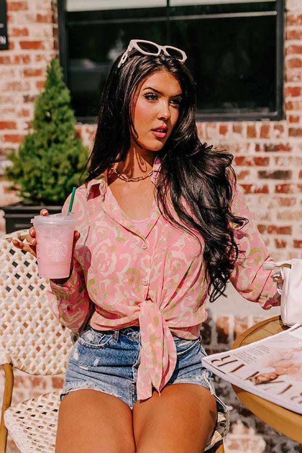 Impressions Feeling Elite Chiffon Button Up