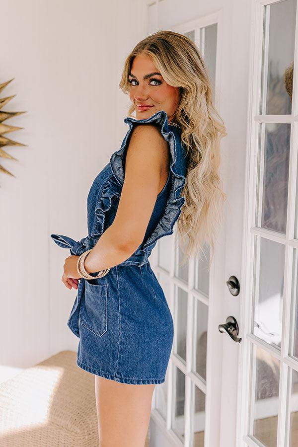 Impressions Feeling Flirty Denim Romper