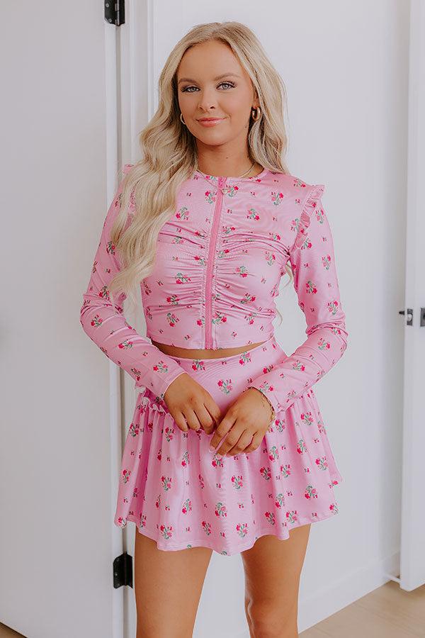 Impressions Feeling Flirty Floral Zip Top