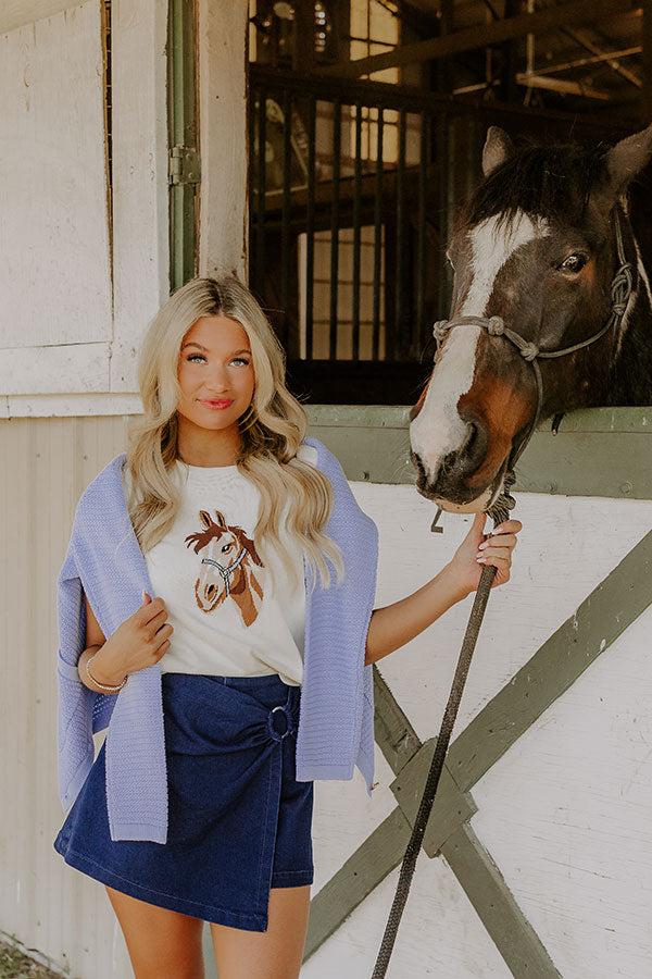 Impressions Feeling Giddy Embroidered Tee