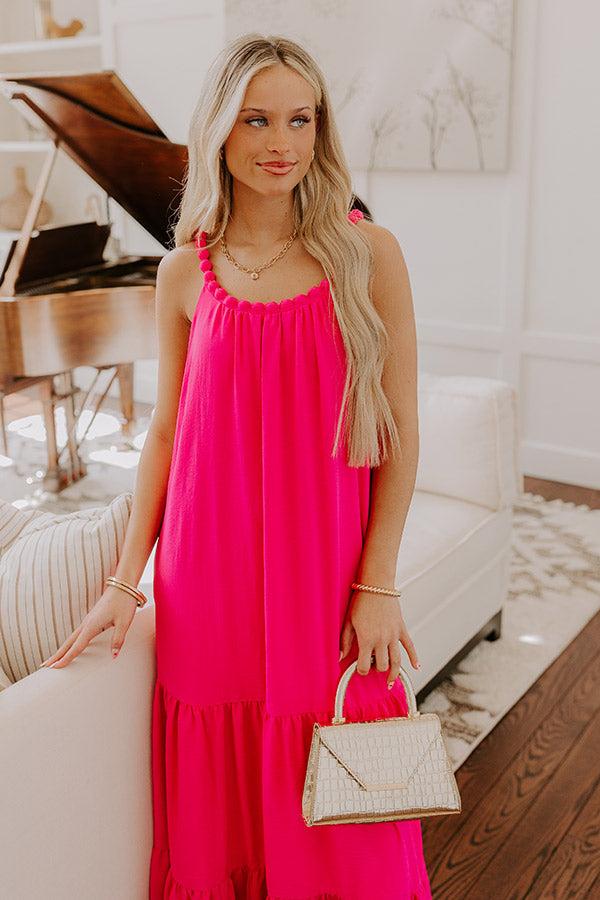 Impressions Feeling Giddy Maxi Dress In Hot Pink