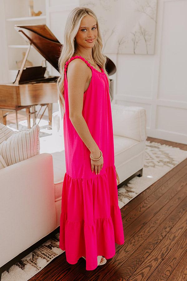 Impressions Feeling Giddy Maxi Dress In Hot Pink