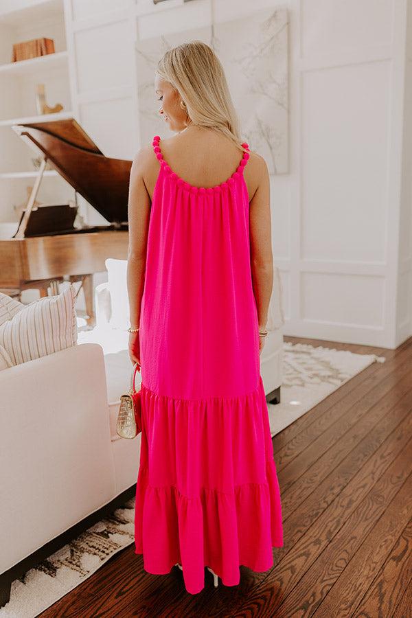 Impressions Feeling Giddy Maxi Dress In Hot Pink