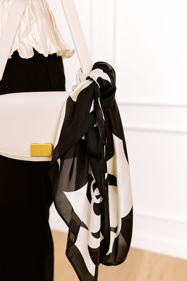 Impressions Feeling Posh Floral Satin Scarf