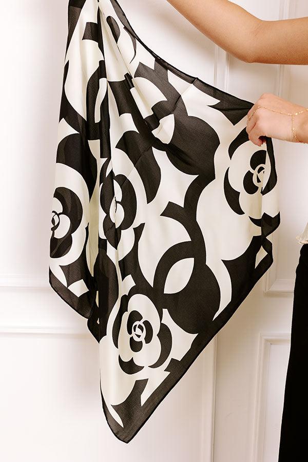 Impressions Feeling Posh Floral Satin Scarf