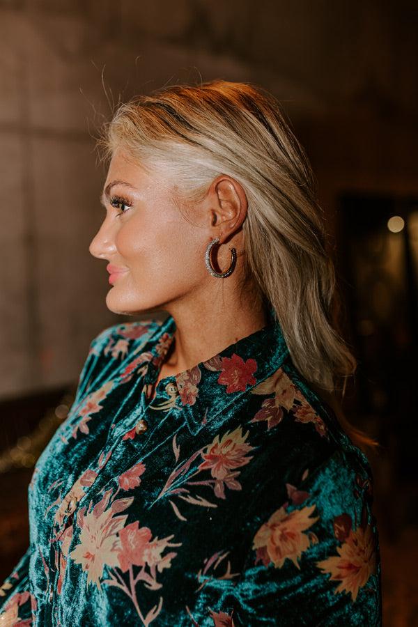 Impressions Feels Like Love Hoop Earrings In Gold