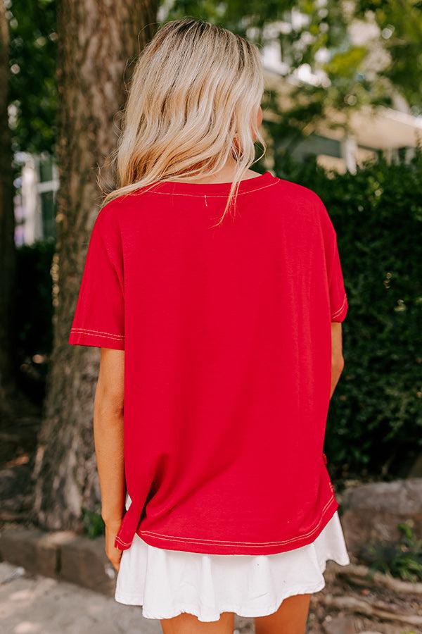 Impressions Field Day Letter Patch Tee In Red
