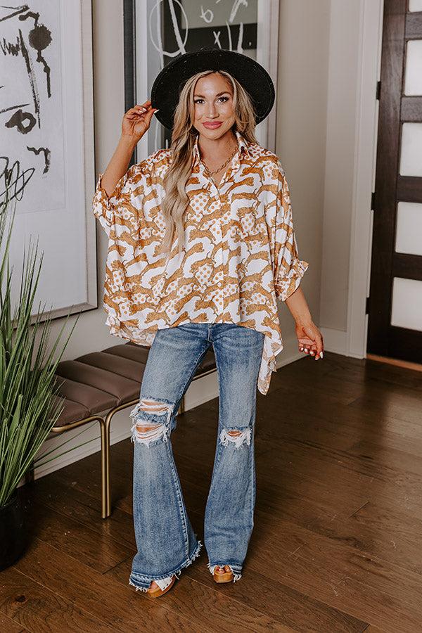 Impressions Fiercely In Love Oversized Button Up