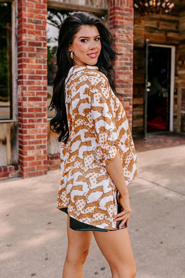 Impressions Fiercely In Love Oversized Button Up