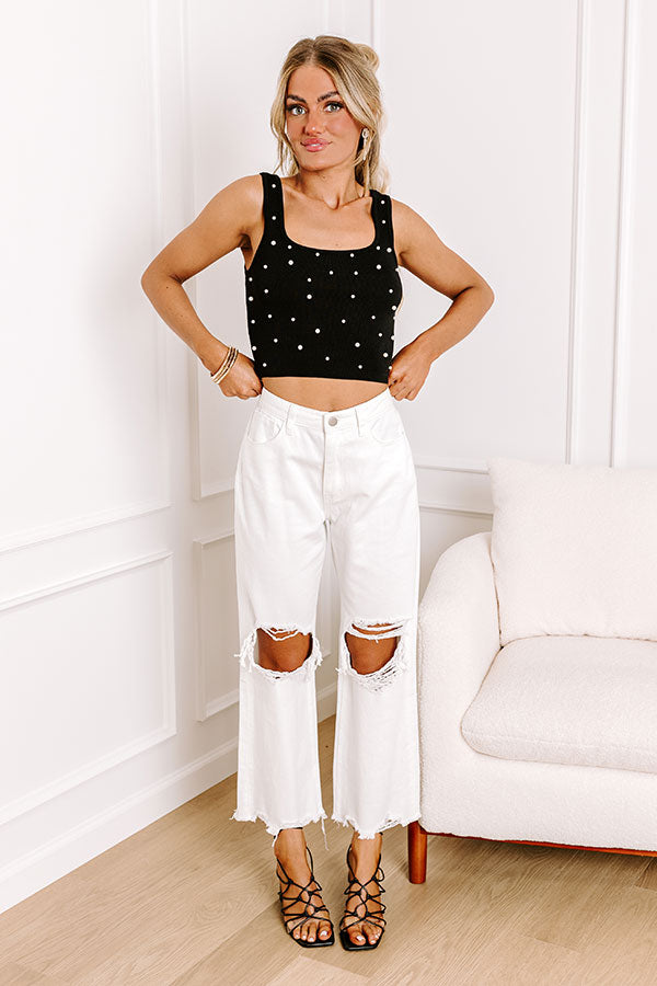 Impressions Final Touch Embellished Tank In Black