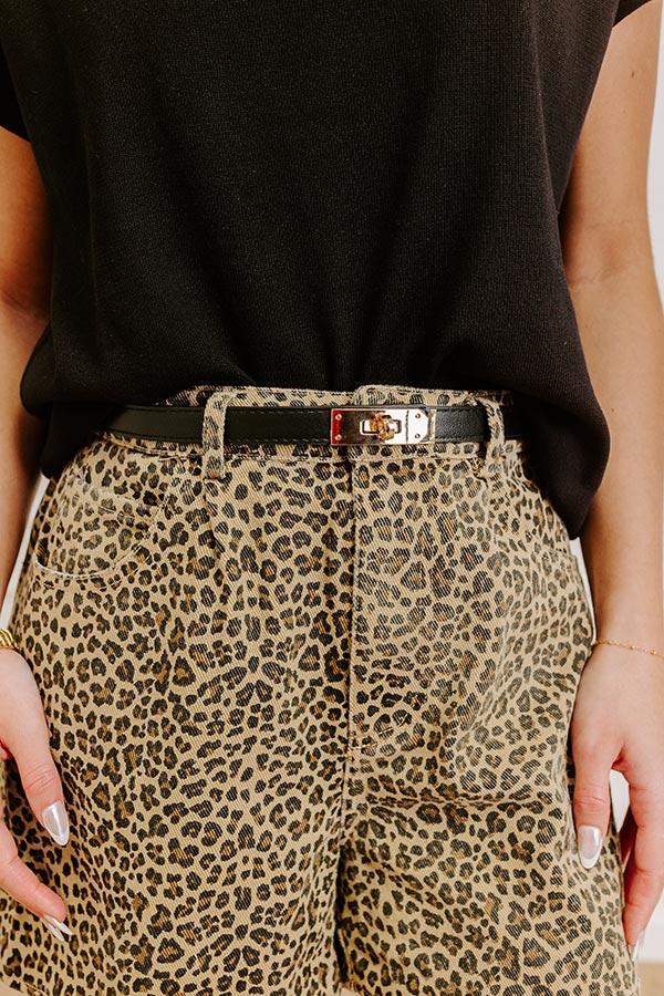 Impressions Final Touch Faux Leather Belt In Black