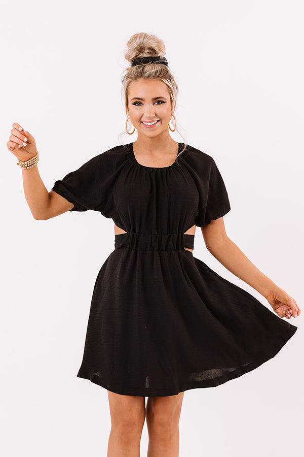 Impressions Finest Hour Open Back Dress In Black