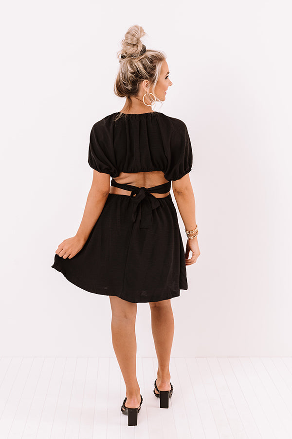 Impressions Finest Hour Open Back Dress In Black