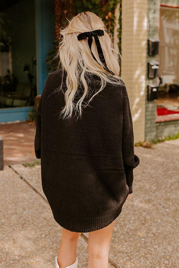 Impressions Fireside Cozy Knit Sweater In Black