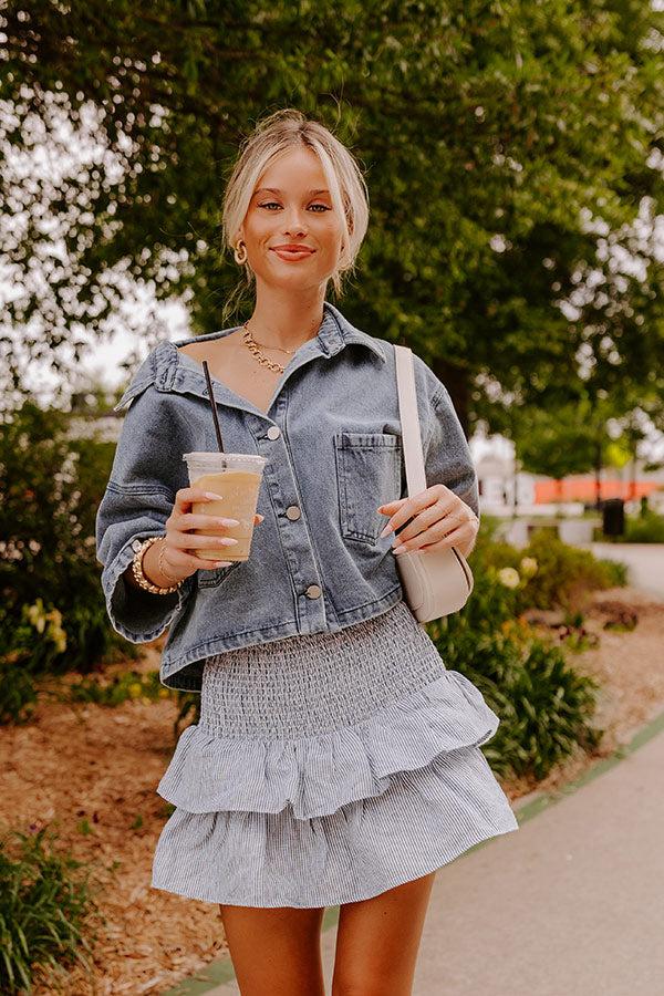 Impressions First Class Chic Denim Button Up