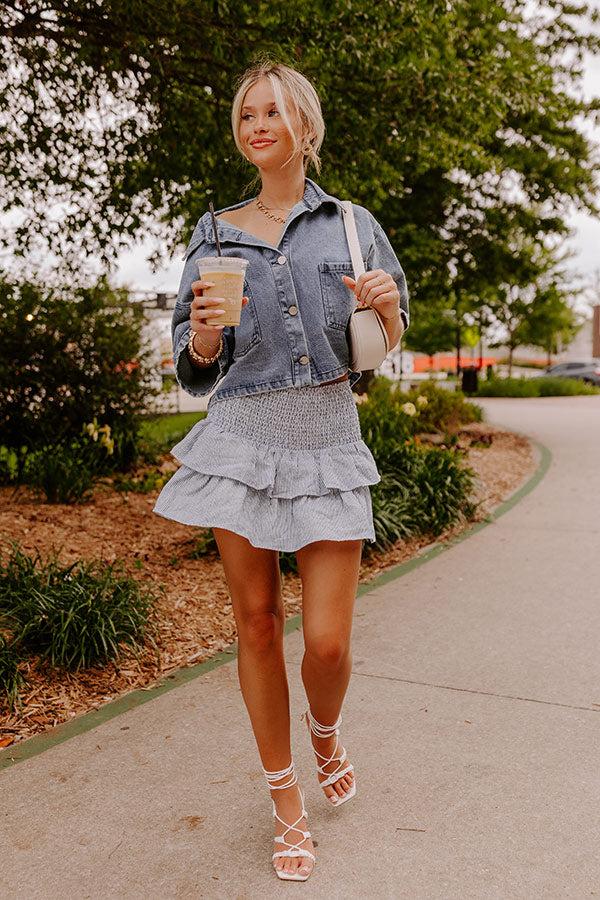 Impressions First Class Chic Denim Button Up