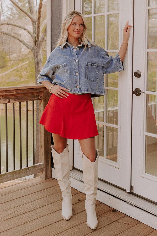 Impressions First Class Chic Denim Button Up