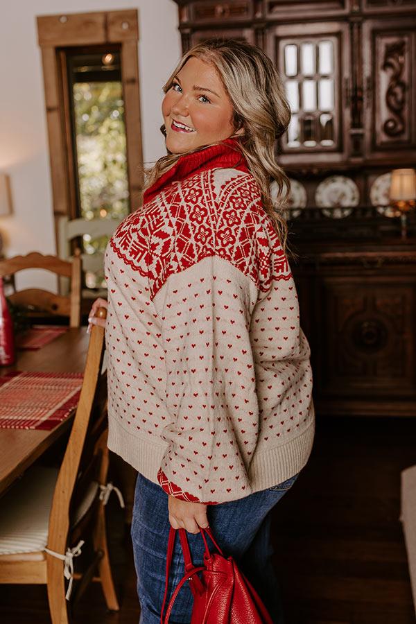 Impressions First Snowfall Knit Sweater Curves