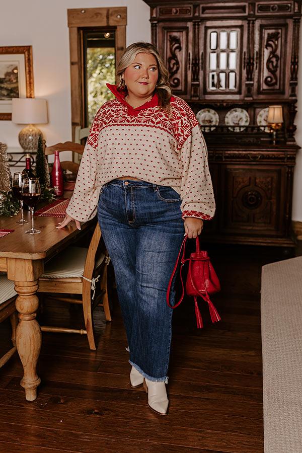 Impressions First Snowfall Knit Sweater Curves