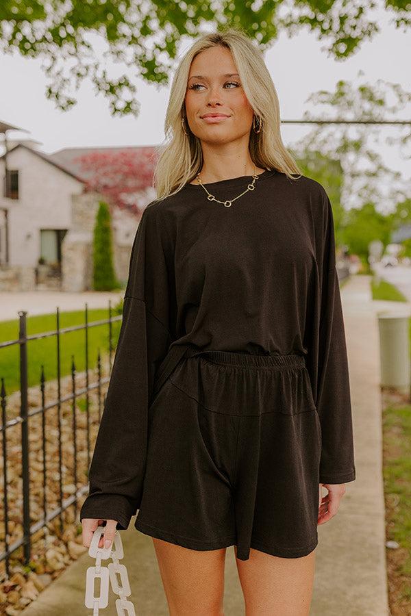 Impressions Flight Plans Knit Tee In Black