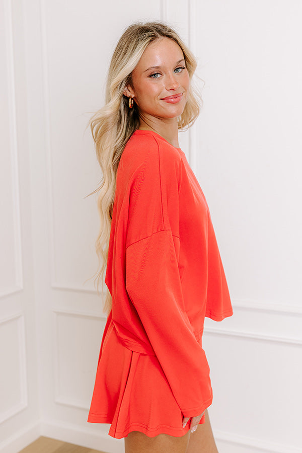 Impressions Flight Plans Knit Tee In Scarlet