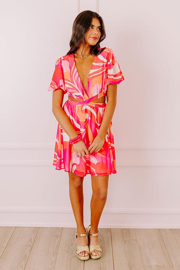 Impressions Flirtatious Flair Cut Out Mini Dress